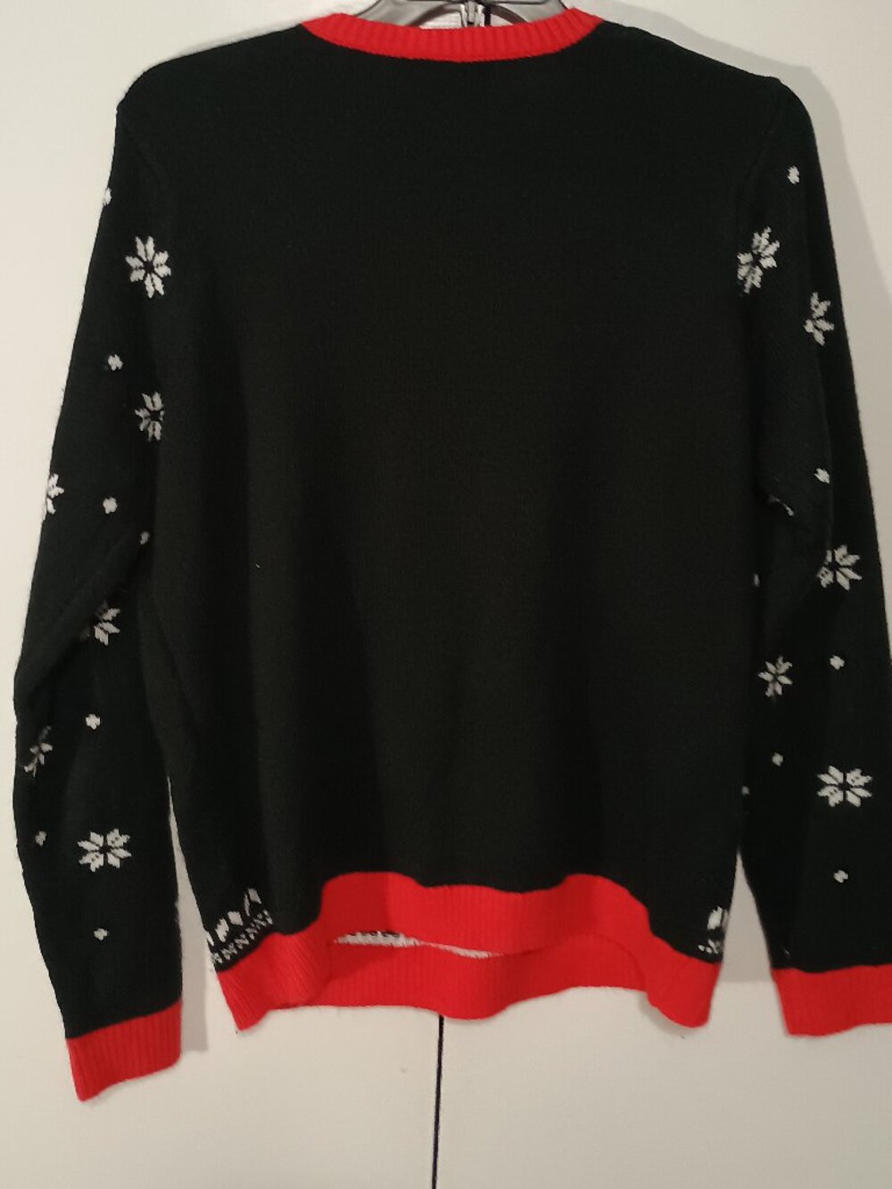 Jolly Sweaters Santa Reindeer Dabbing Ugly Christmas Sweater Black Red L - Picture 3 of 6
